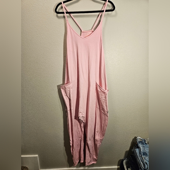 Free People Movement Hot Shot Onsie Romper Jumpsuit Women Size Medium Pink - Picture 2 of 6